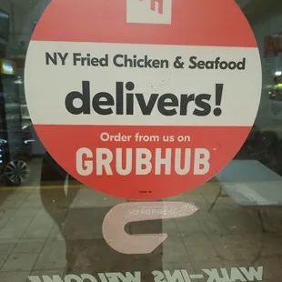 ows a delivery sign