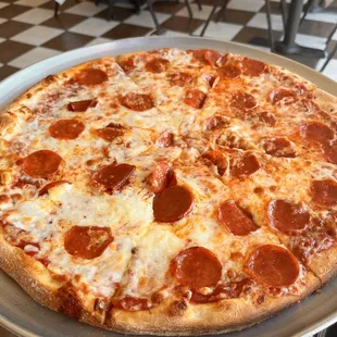 Medium cheese with pepperoni