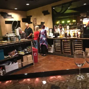 people in a wine bar