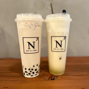 House Milk Tea with Boba and Jasmine Cheese Crema