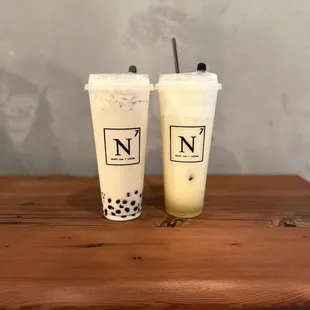 House Milk Tea with Boba and Jasmine Cheese Crema