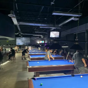 Pool hall, bar