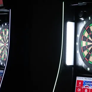 a close up of a dartboard