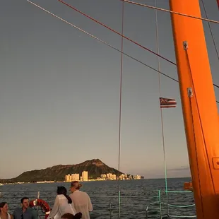 Golden hour views of Diamond Head.