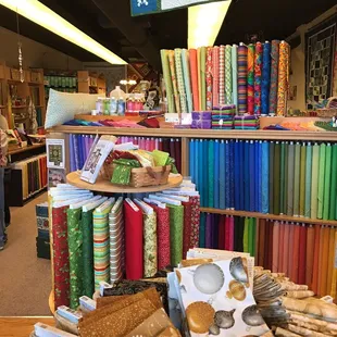 A fun store with lots of patterns and fun fabrics