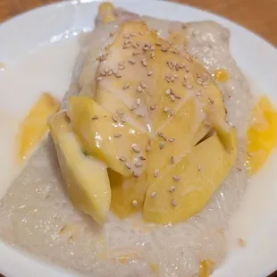 Mango sticky rice.