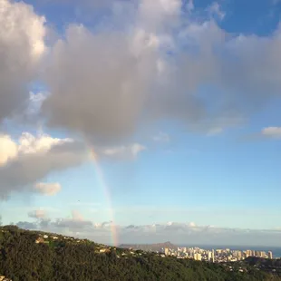 Rainbow over the city