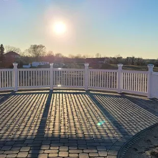 Sunset view on the new front patio.