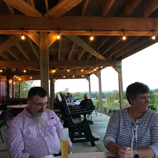 Drinks in the patio area