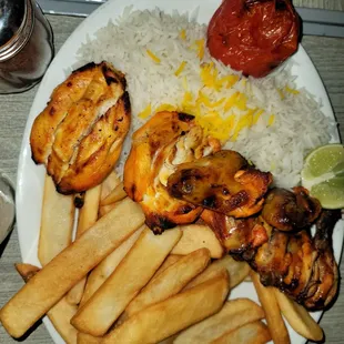 Chicken kabobs with bone