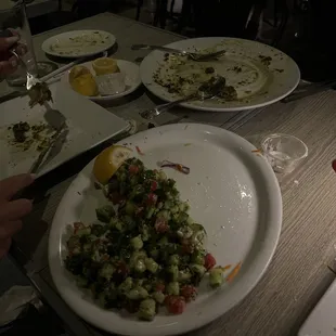 Tahdik done. Salmon kabob done. Food is too good. Camera can&apos;t eat first.