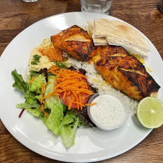 Salmon Kabob Plate