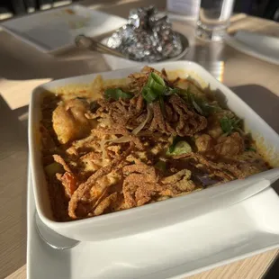 a plate of food on a table