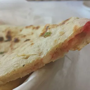 Cherry &amp; pistachio filling in Kashmiri Naan.