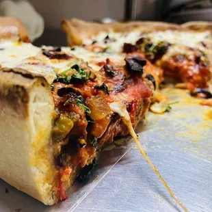 Deep dish chicken tikka masala pizza yummy