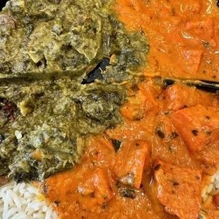 #2 Item Combo Chicken Tikka Masala and Saag Paneer
