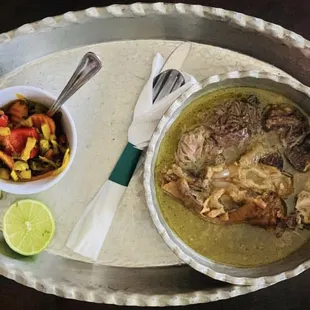 Kalepache  Hot Tea Soda Yogurt Drink Kaleh Pache Combo Plate