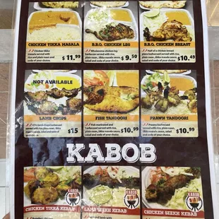 Menu (January 2025)