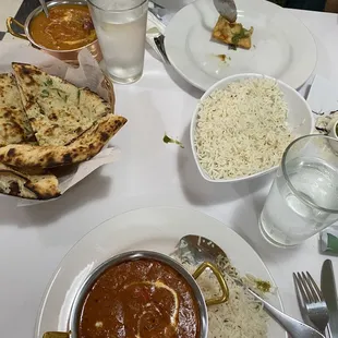 Butter Chicken Garlic Naan Tikka Masala