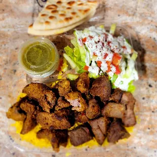 Lamb and beef (was very dry)