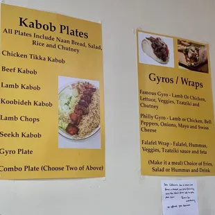 Menu as of 5/2023