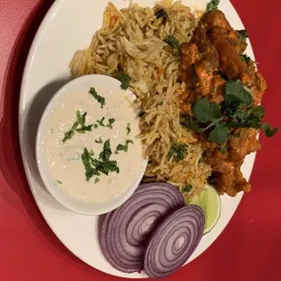 Chicken 65 biryani