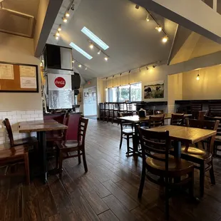 View of the indoor dining area.