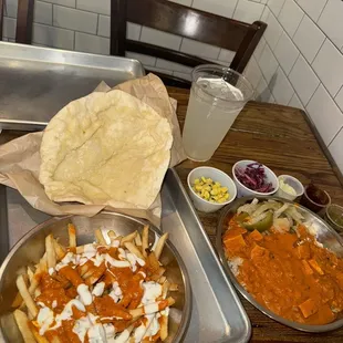 All food  Masala fries  Garlic naan  Rice bowl with paneer tikka masala