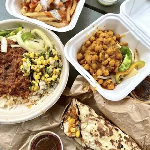 Rice Bowl  Samosa Naanwich Loaded Samosa Masala Fries