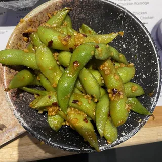 Spicy Garlic Edamame