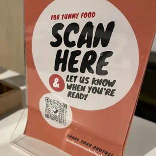 scan here menu