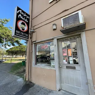 the front of the restaurant