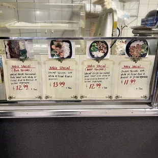 Nabi's Specials menu, chicken teriyaki is lifechanging