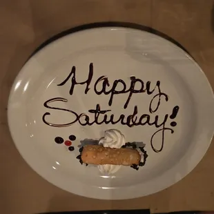 Birthday canoli for the woman who did not want anything special for the occasion.