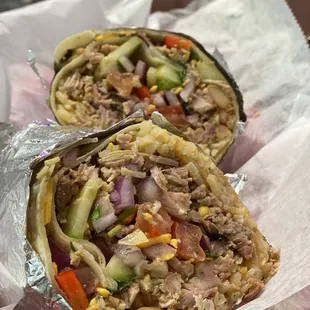 Grilled Chicken Burrito (with extra meat!)