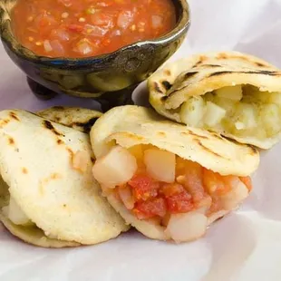 Potato gorditas from nacho's vegan food