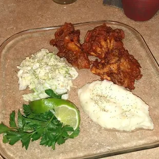 Delicious vegan plate vegan chick mushrooms and coleslaw yum
