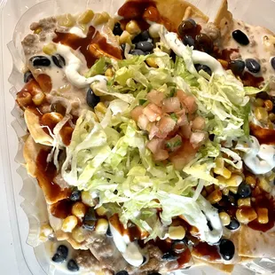 Chicken Enchilada Nachos