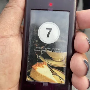 Your pager lights up when your order is ready