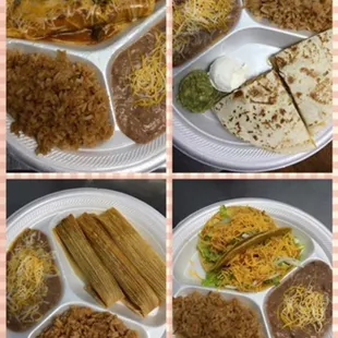 a variety of mexican food