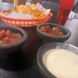 We ordered queso which was good.