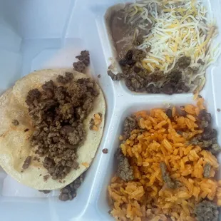 Kids taco plate