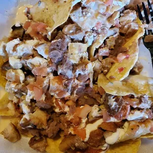 Mama's Nachos with "homemade" chips that are from a bag.