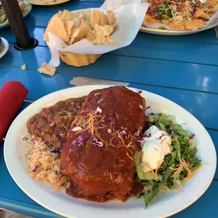 Chimichanga!!!! HUGE! Enough for two.
