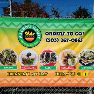 a sign for a restaurant