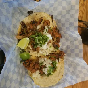Chorizo tacos ($3 each)