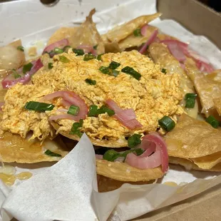 Truffle Honey Buffalo Dip Nachos