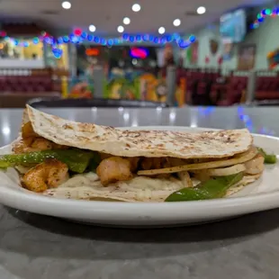 Shrimp Fajita Quesadilla.