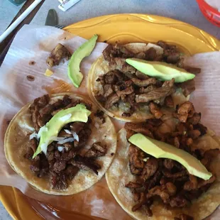 Mexican Tacos Carne Asada and Pastor