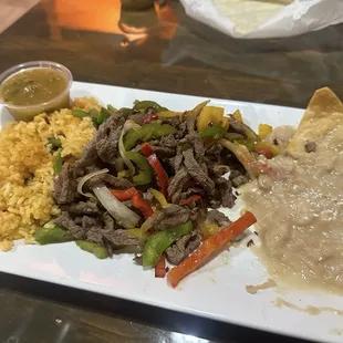 Steak fajitas